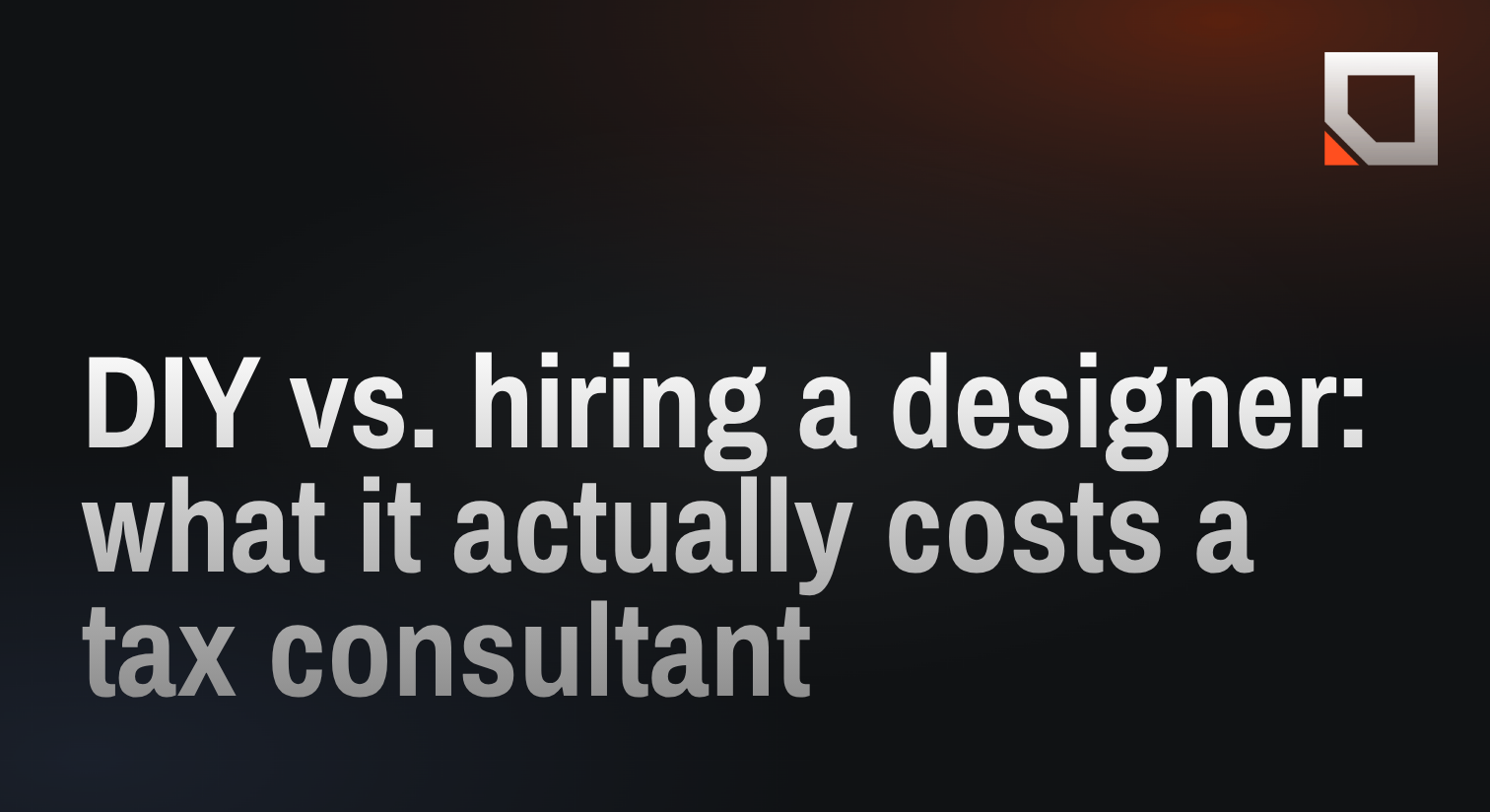 DIY vs. hiring a designer: what it actually costs a tax consultant