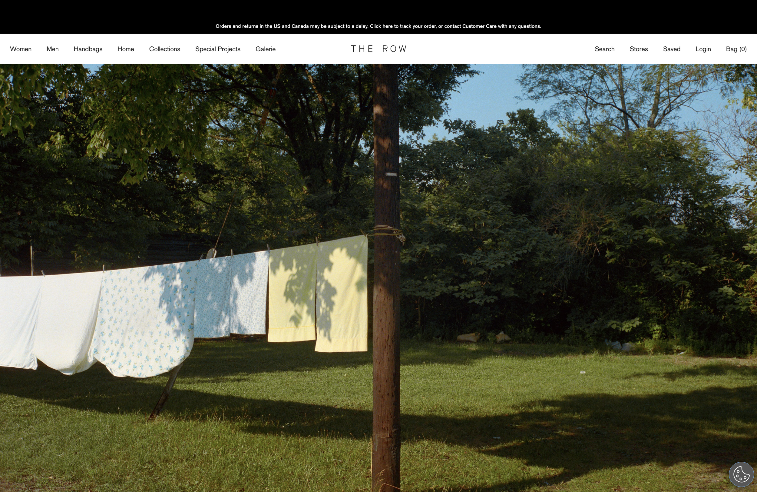 The Row website hero section image from top 10 minimalist luxury websites