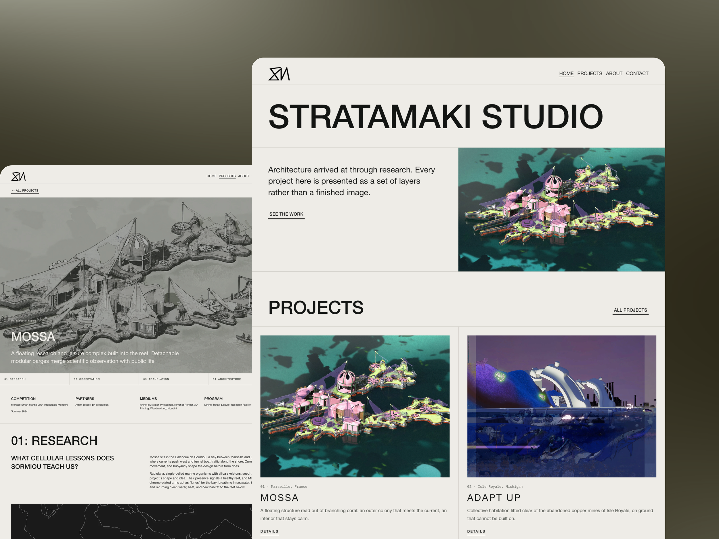 Stratamaki Studio website built in Squarespace