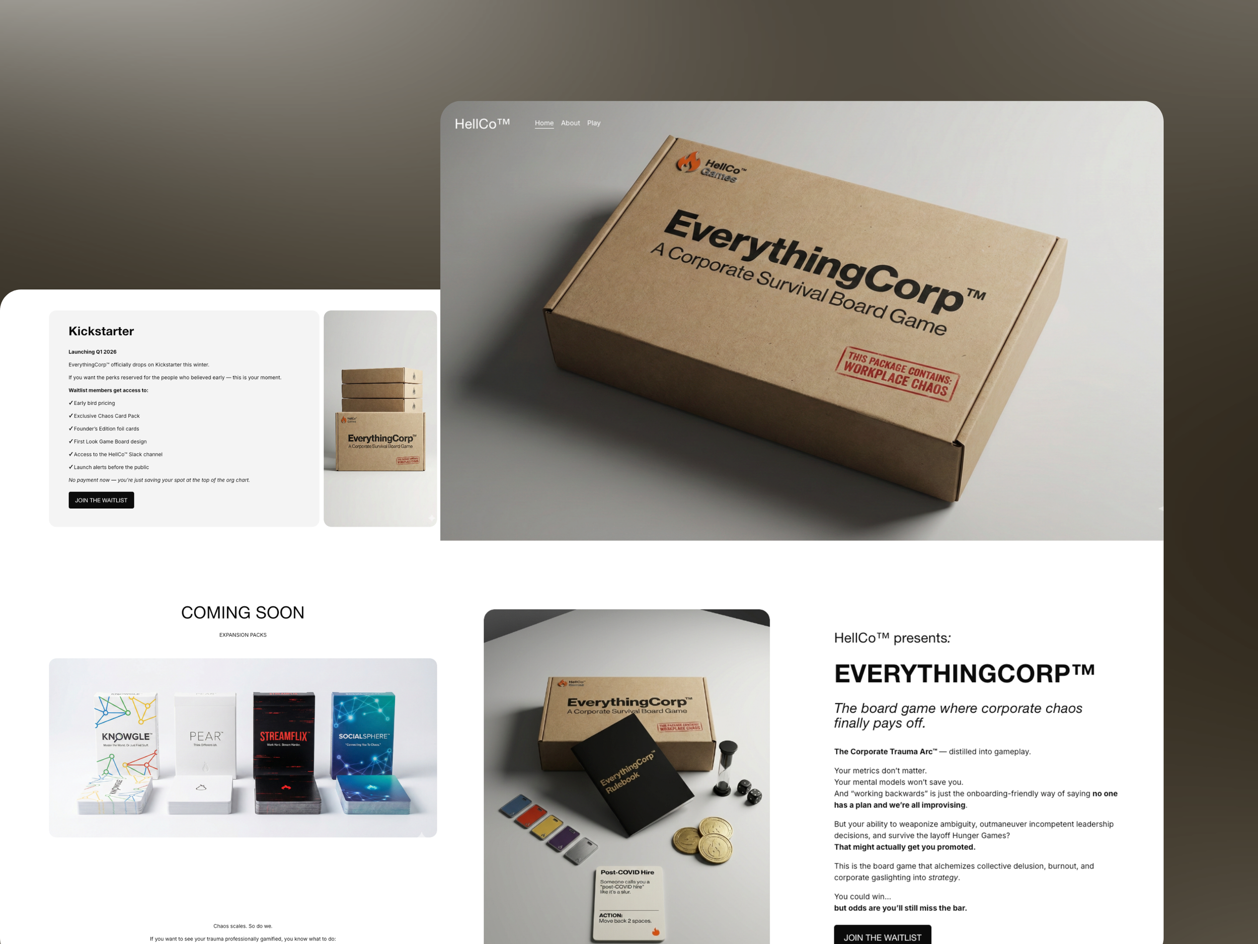 HellCo Games website built in Squarespace