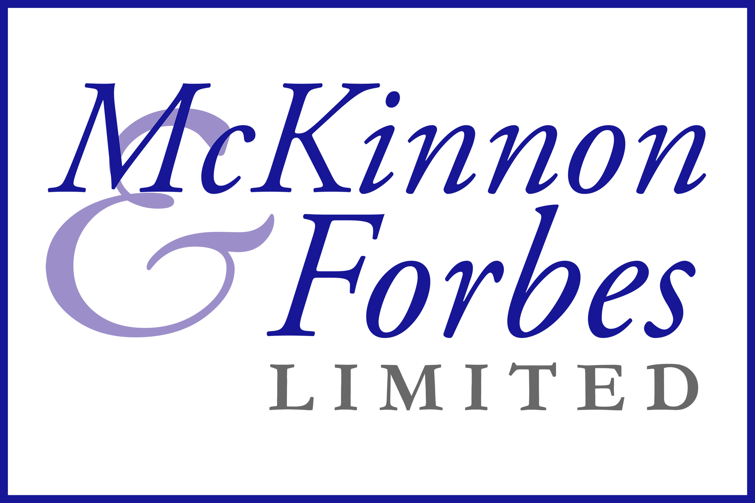 Logo for McKinney & Forester Limited with a stylized letter C in purple and the company name in blue and gray text.
