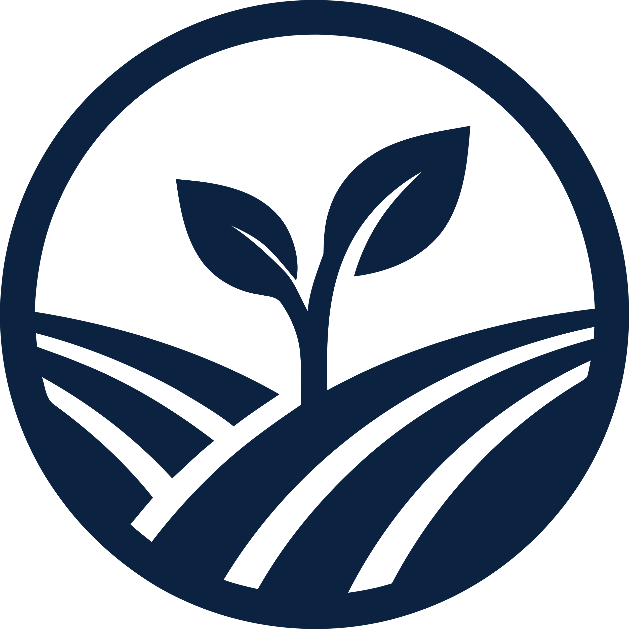 A dark blue logo features an abstract wolf head within a circular design.