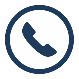 Icon of a phone receiver inside a circle, representing a call or contact feature