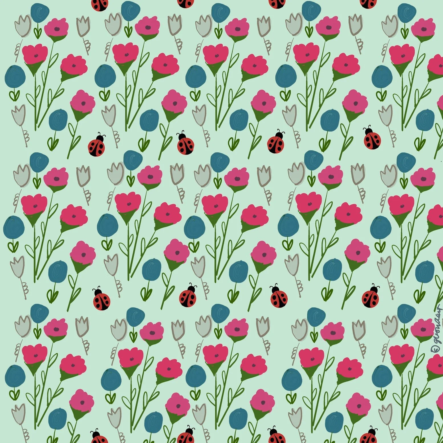 Ladybug picnic digital download