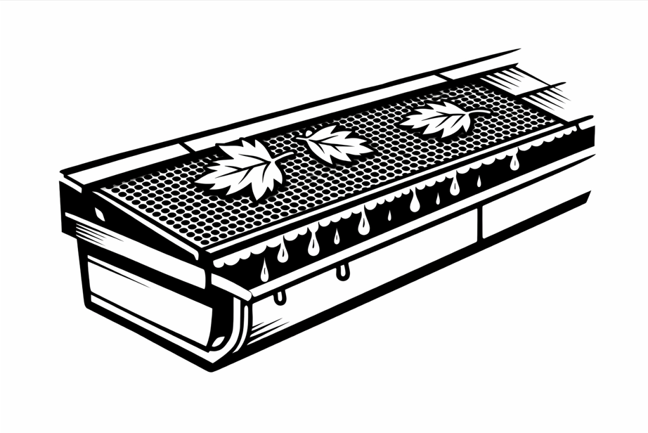 A matchbox with a honeycomb pattern on top, decorated with two autumn leaves, and honey drops hanging from its edges.
