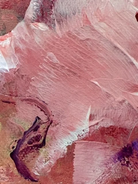 abstract art, canvas, custom painting, pink, brush strokes