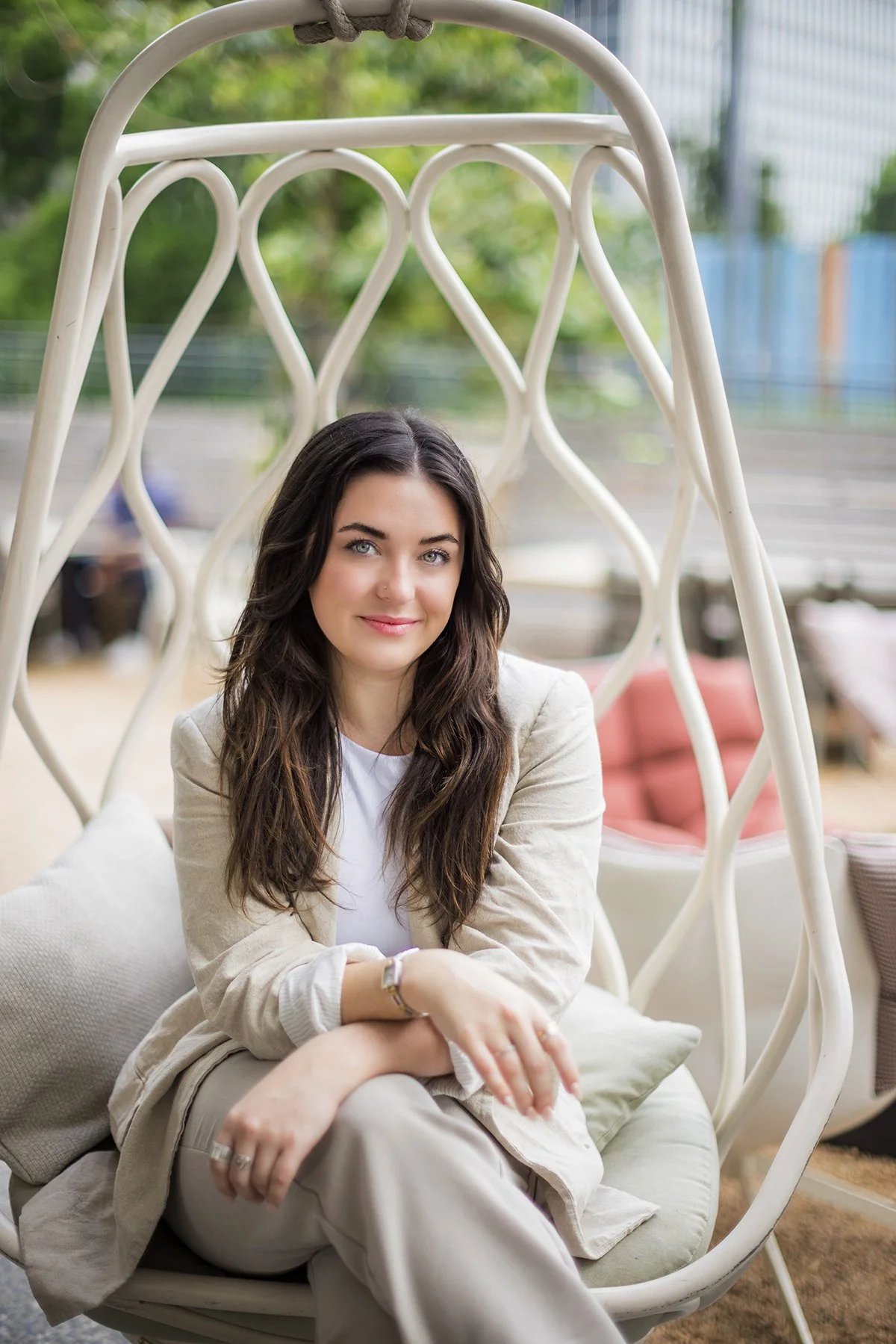 Creative professional headshot for an Austin company, on-site session