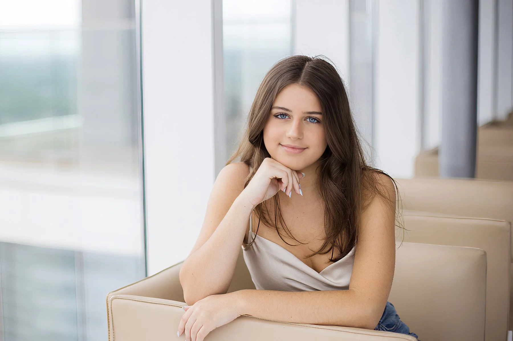 Corporate headshot for a junior team member, Austin on-site session