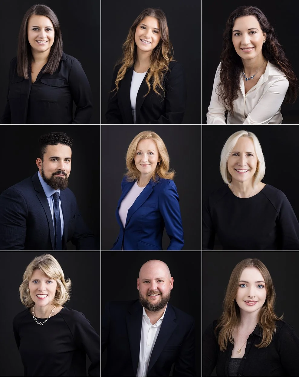 Large group corporate team headshots