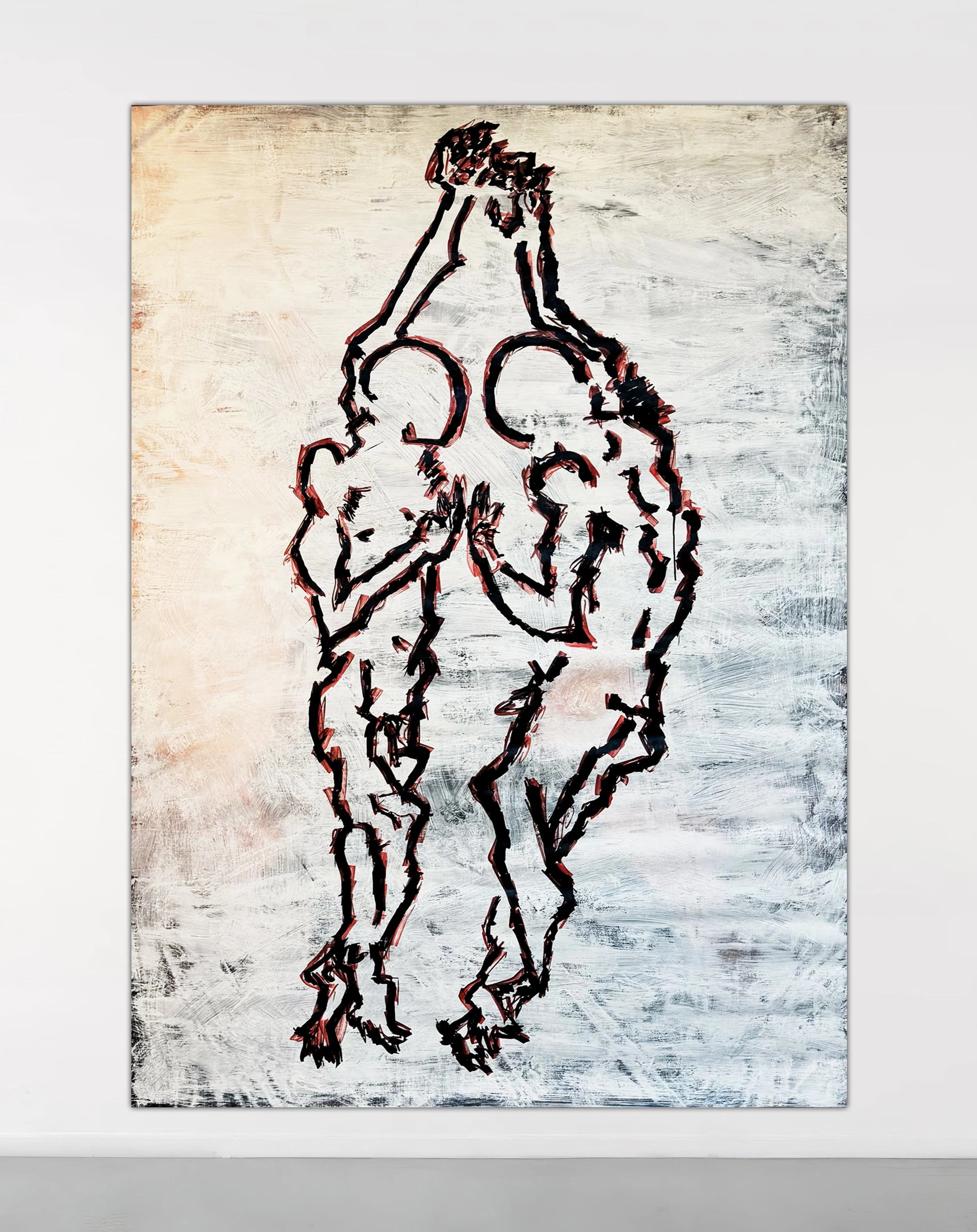 Original Ekstasis (narcissus), Philip Alexander and Julio Alvarez, 2025, Acrylic paint on vinyl canvas — 150 x 225 centimeters
