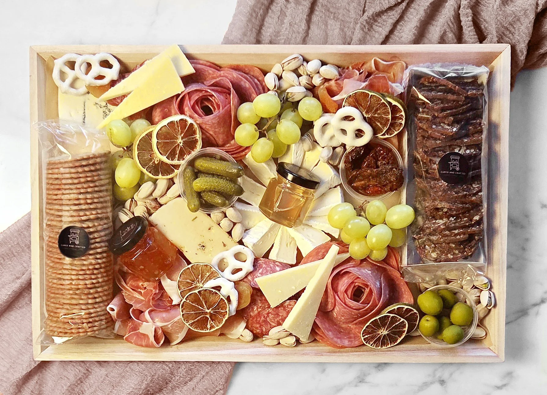 Small Deluxe Charcuterie Board Serves 10-15