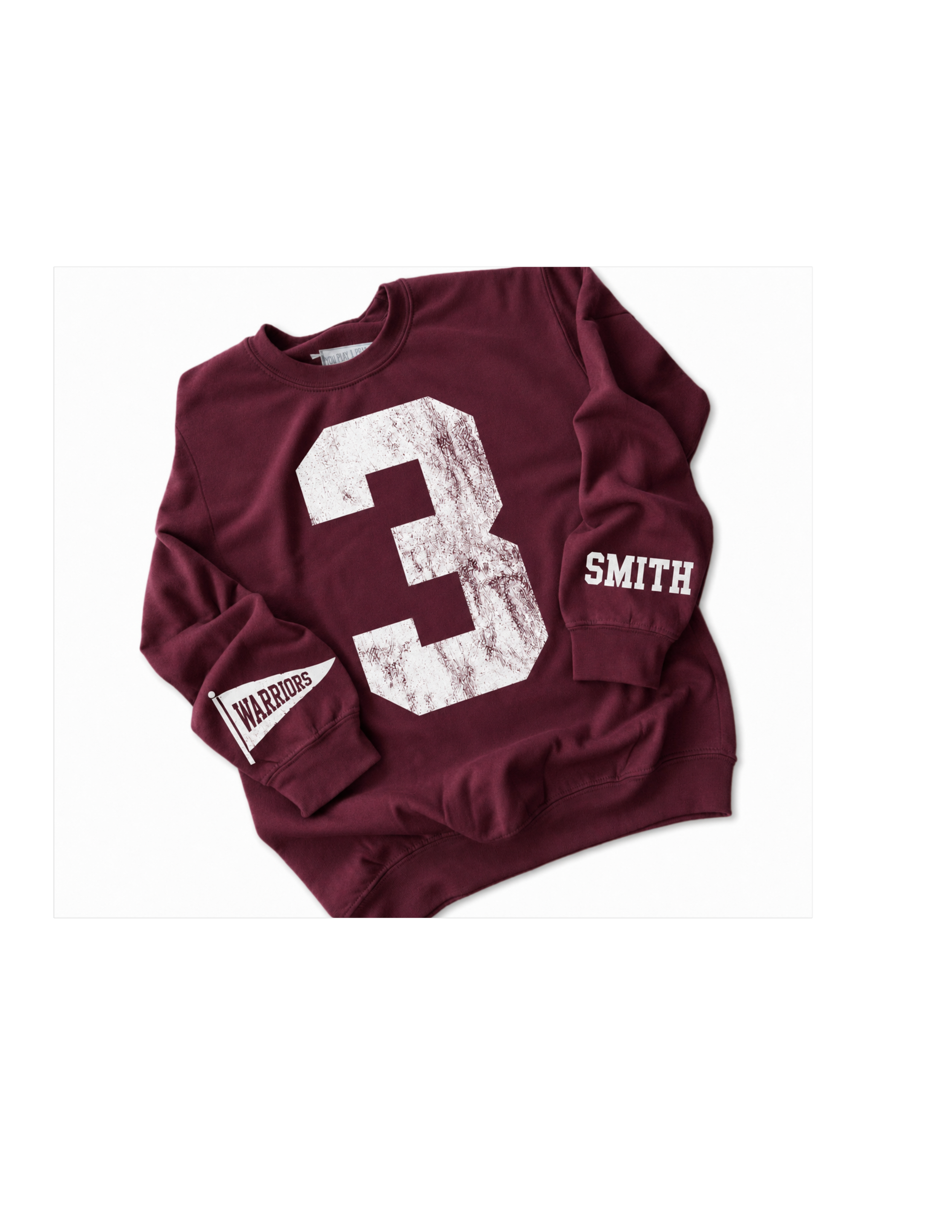 1. Big Number, Last Name on Sleeve Warrior