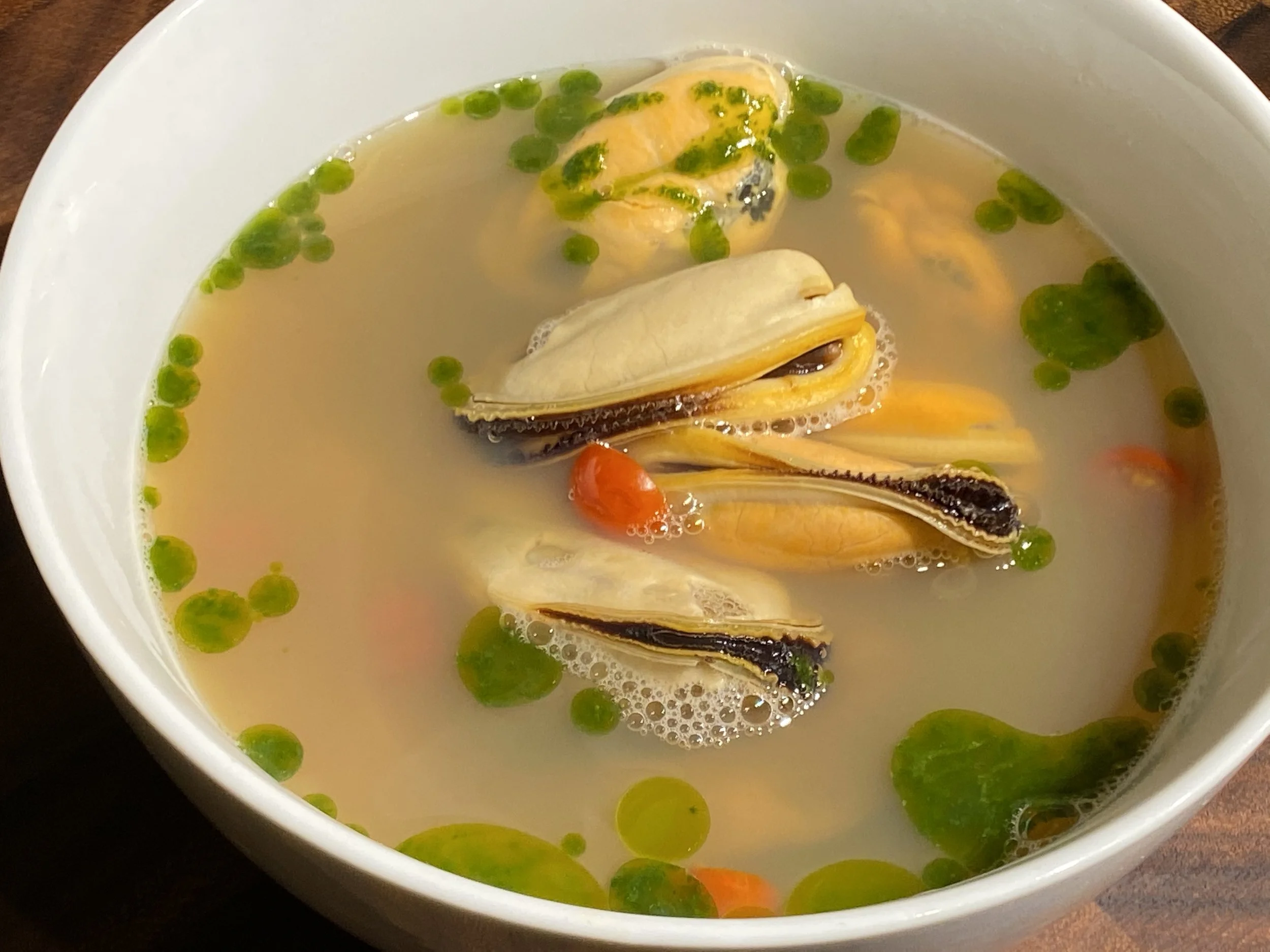 Salt Sping Island Mussels in Dashi Broth