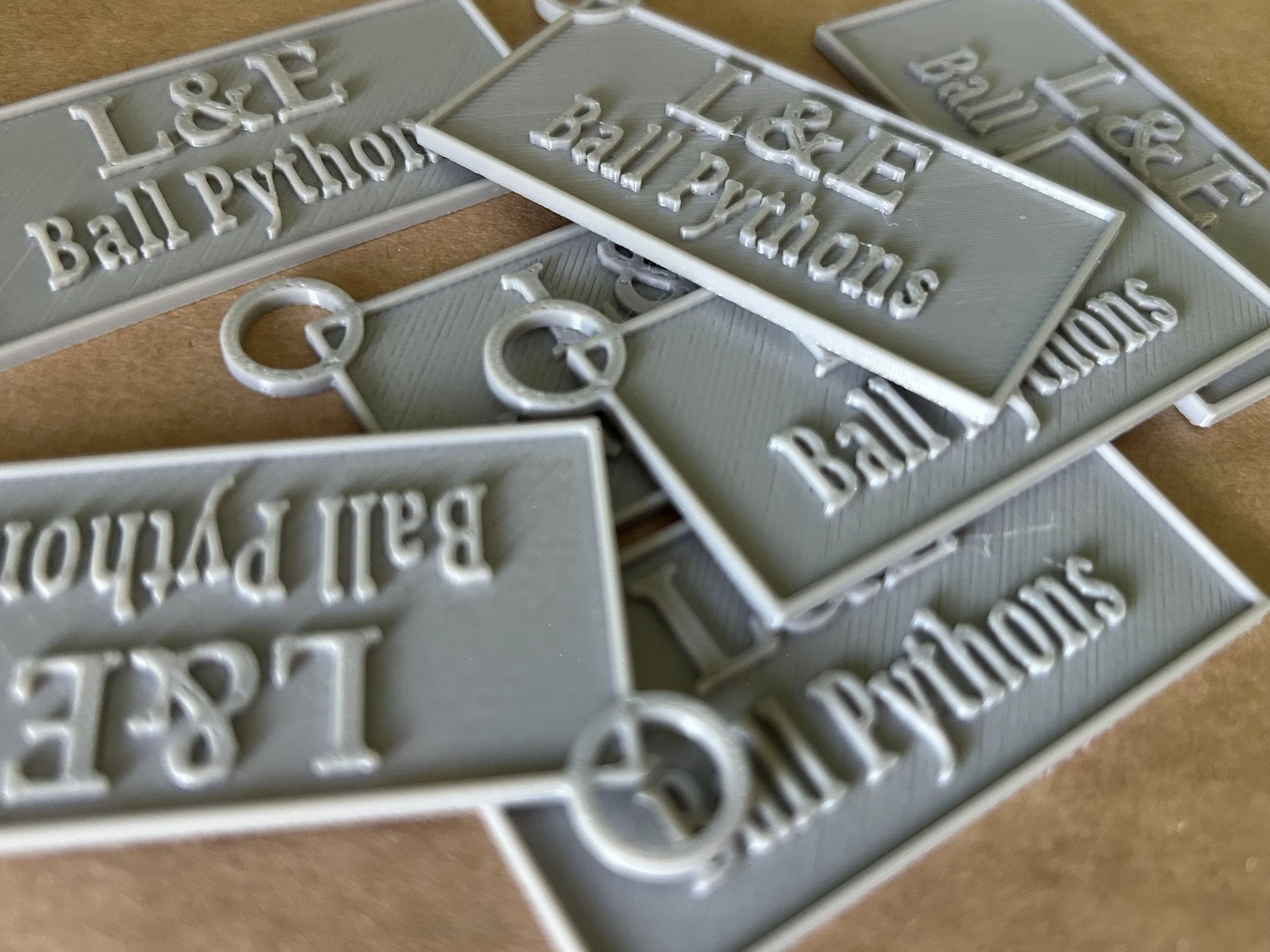 3D printed custom reptile keyring - personalised ball python accessories