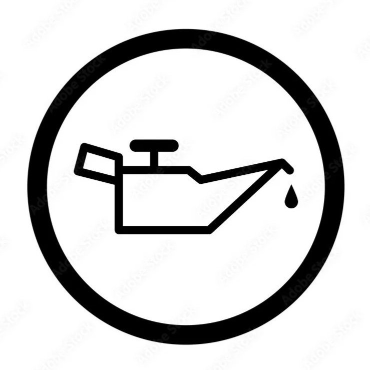 Oil can symbol indicating engine oil is low or needs attention.