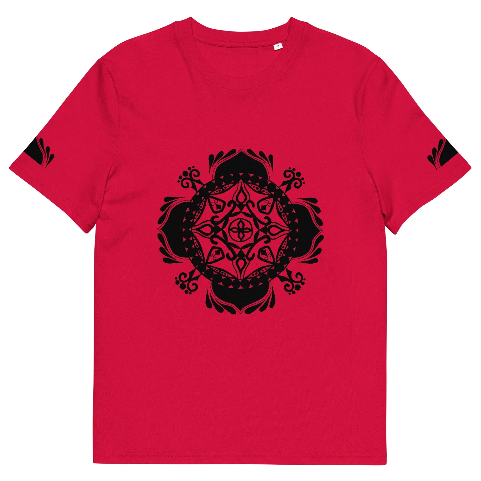 Organic cotton t-shirt (black mandala)