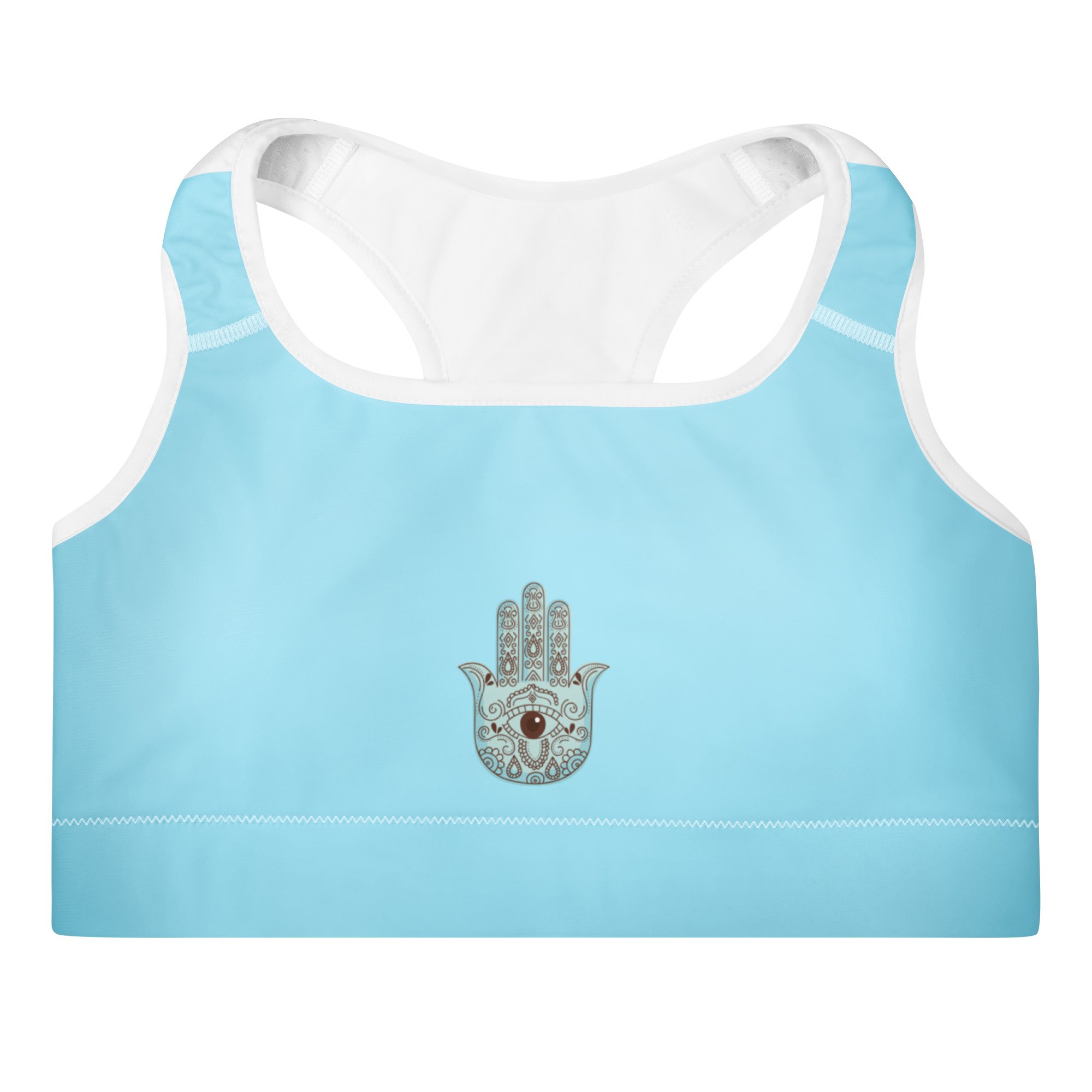 Padded Aqua Hamsa Sports Bra
