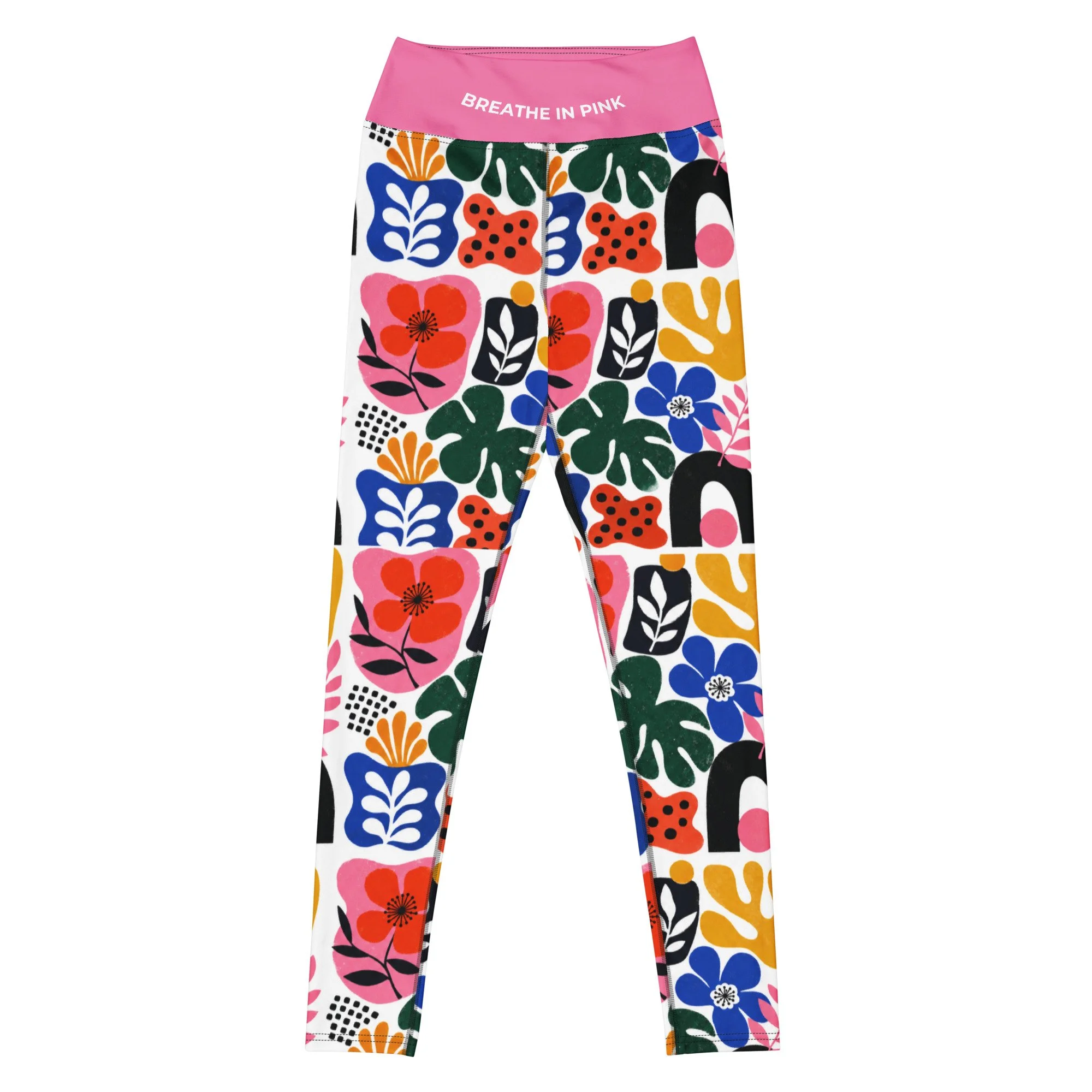 Breathe In Pink Yoga Leggings