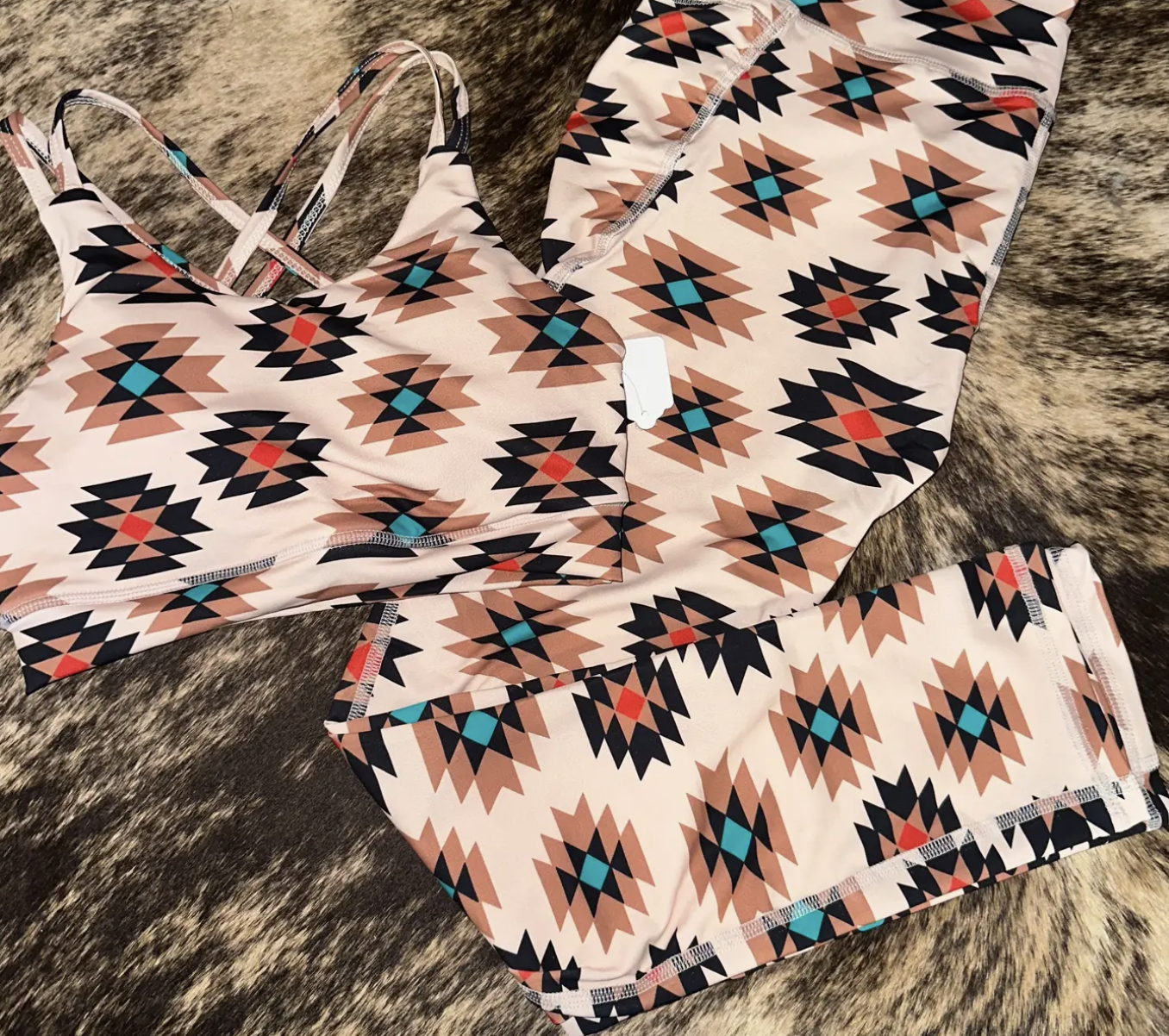 Aztec Yoga Legging & Bra Set