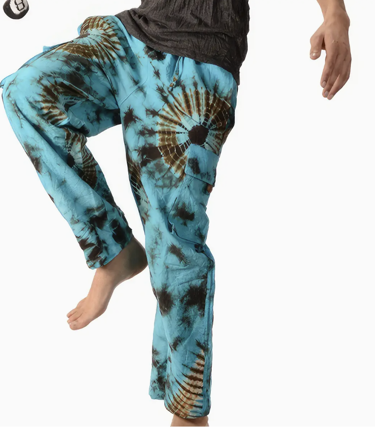 Rasta Man Tie Dyed Cargo Pants