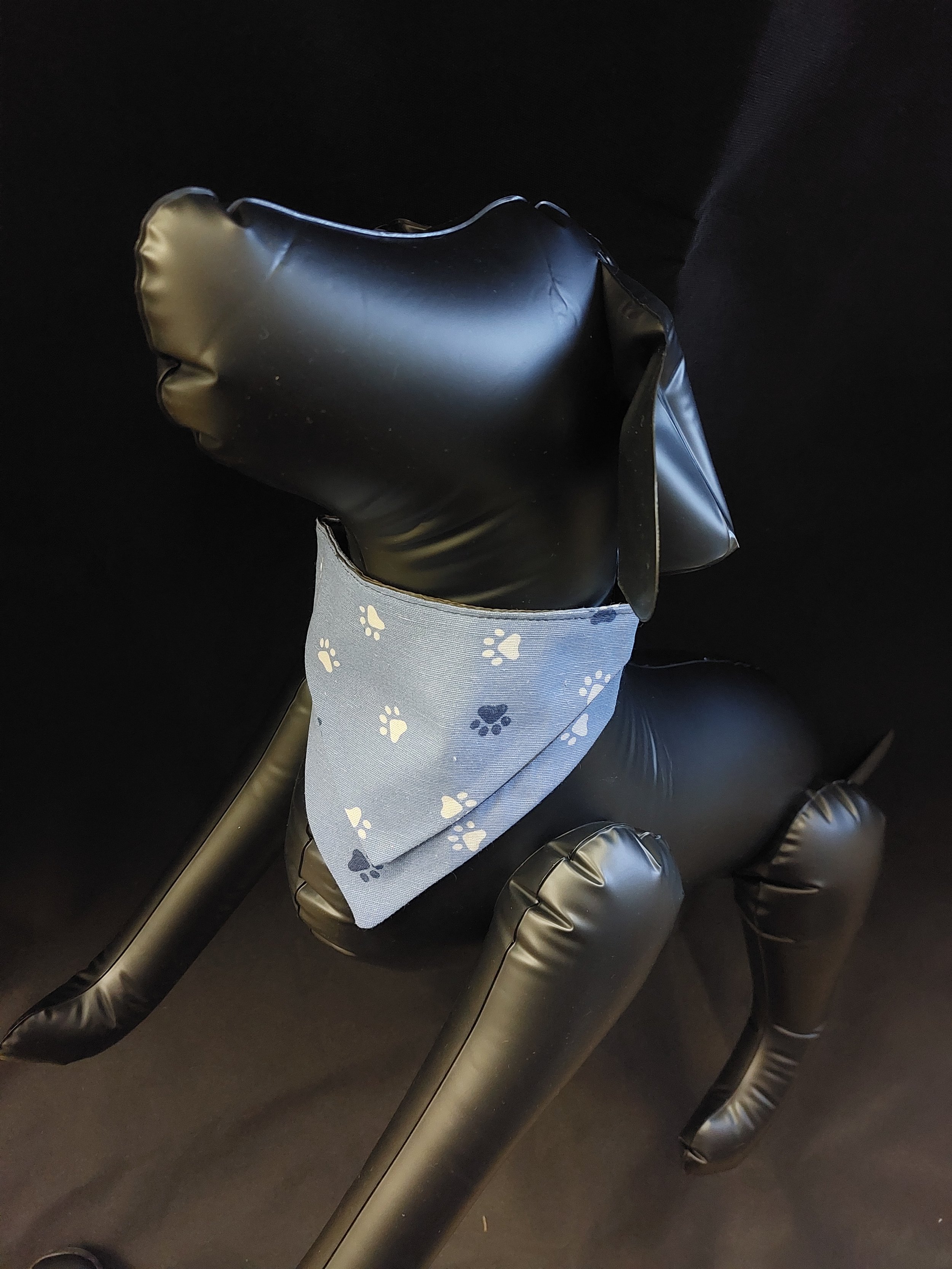 Handmade Dog Bandanas Blue Print