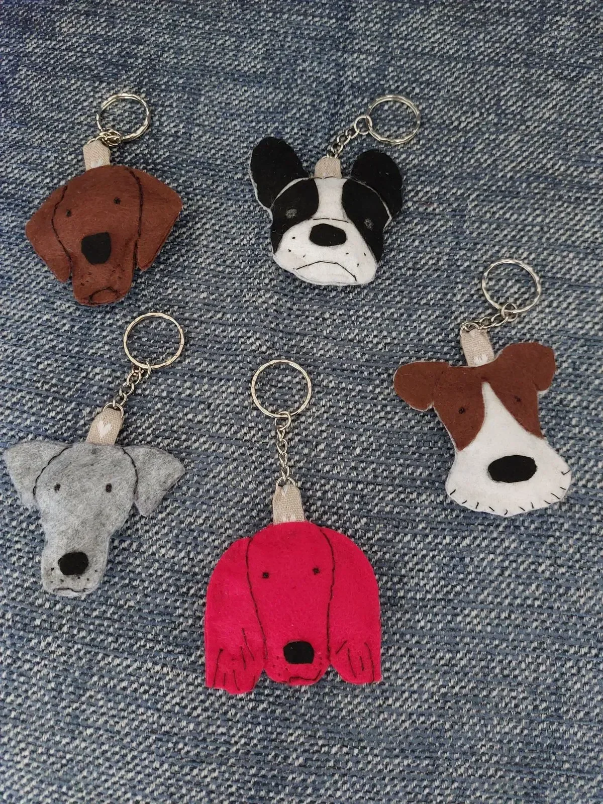 Handmade Felt  Dog Breed Keyrings - Quirky Cannine Bag Charms
