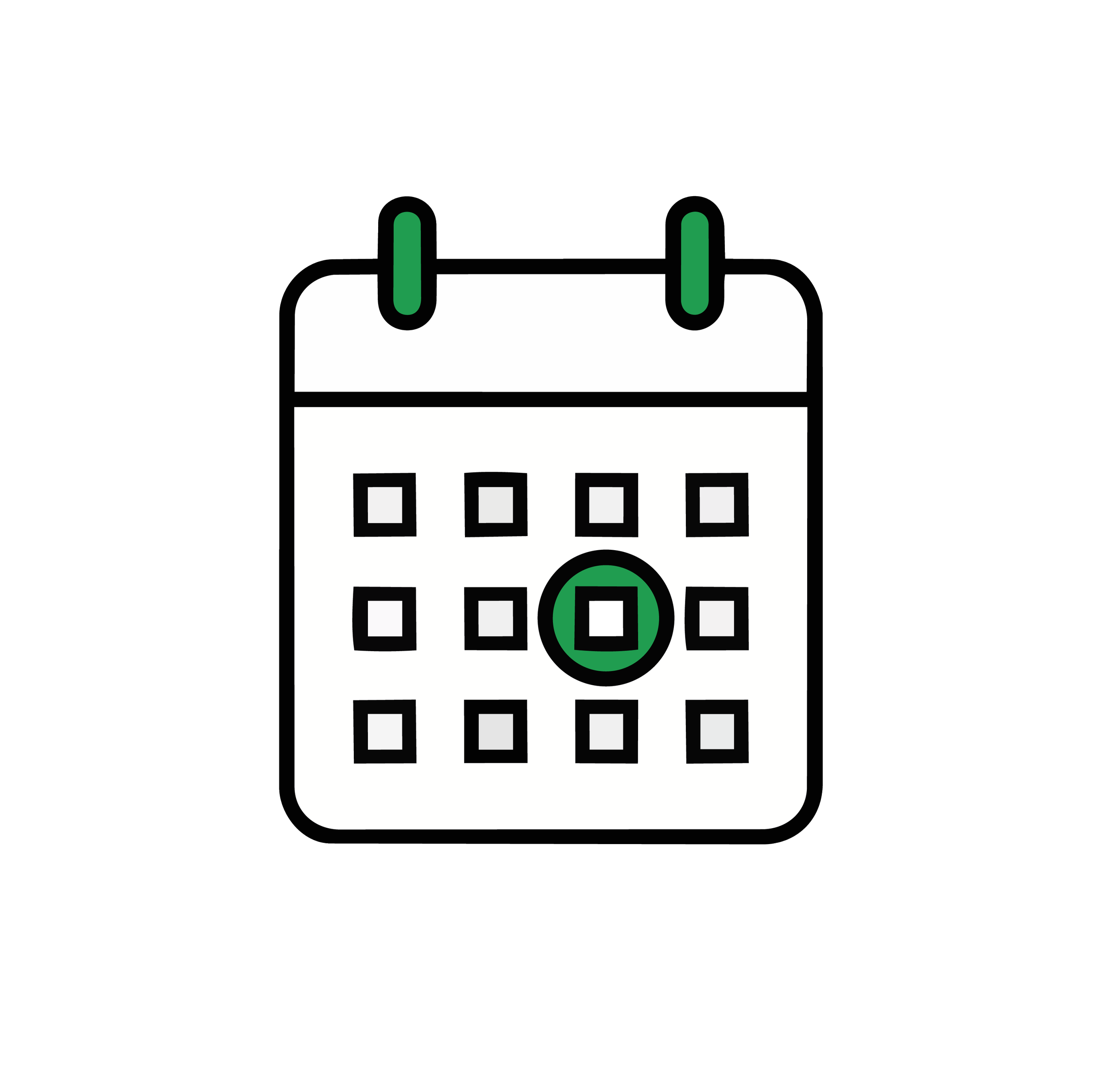 Digital illustration of a calendar page with the date 31 marked, featuring a black background and green accents.