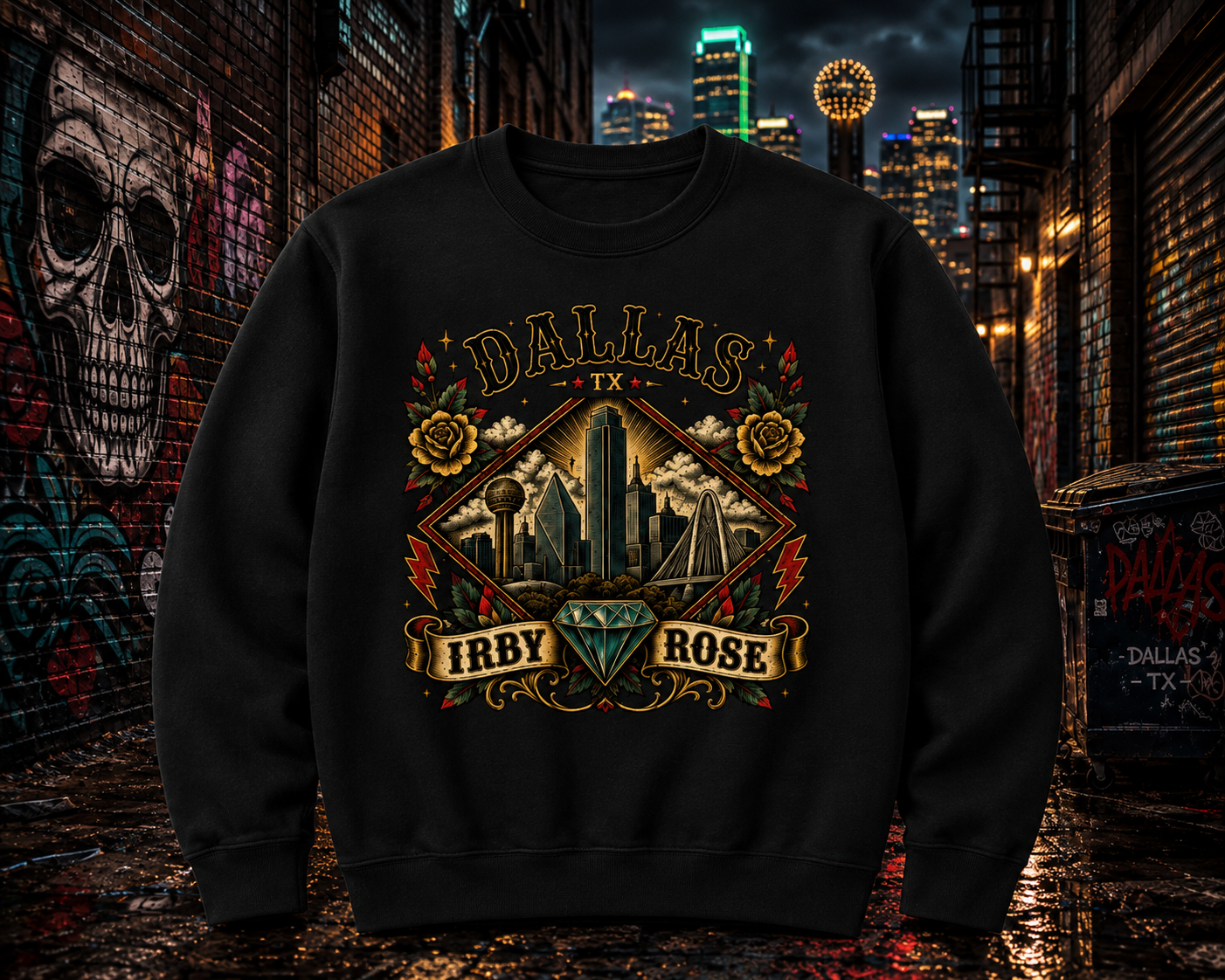 Rosecity Black Crewneckpng.png