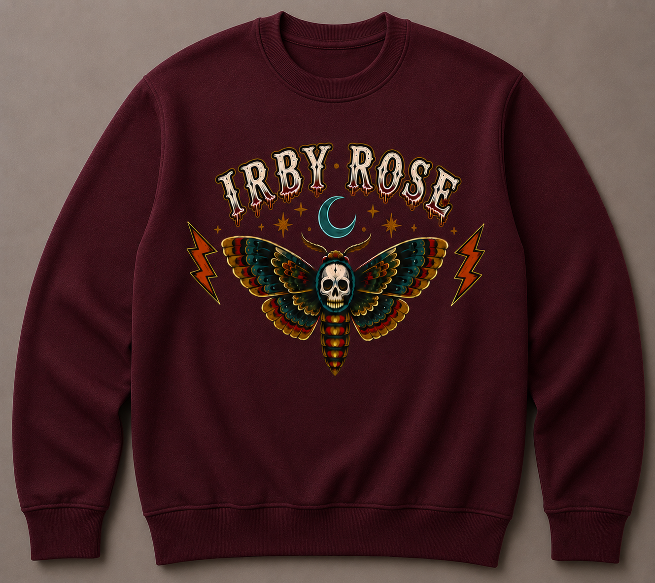 Death Moth Crewneck - Maroon.png