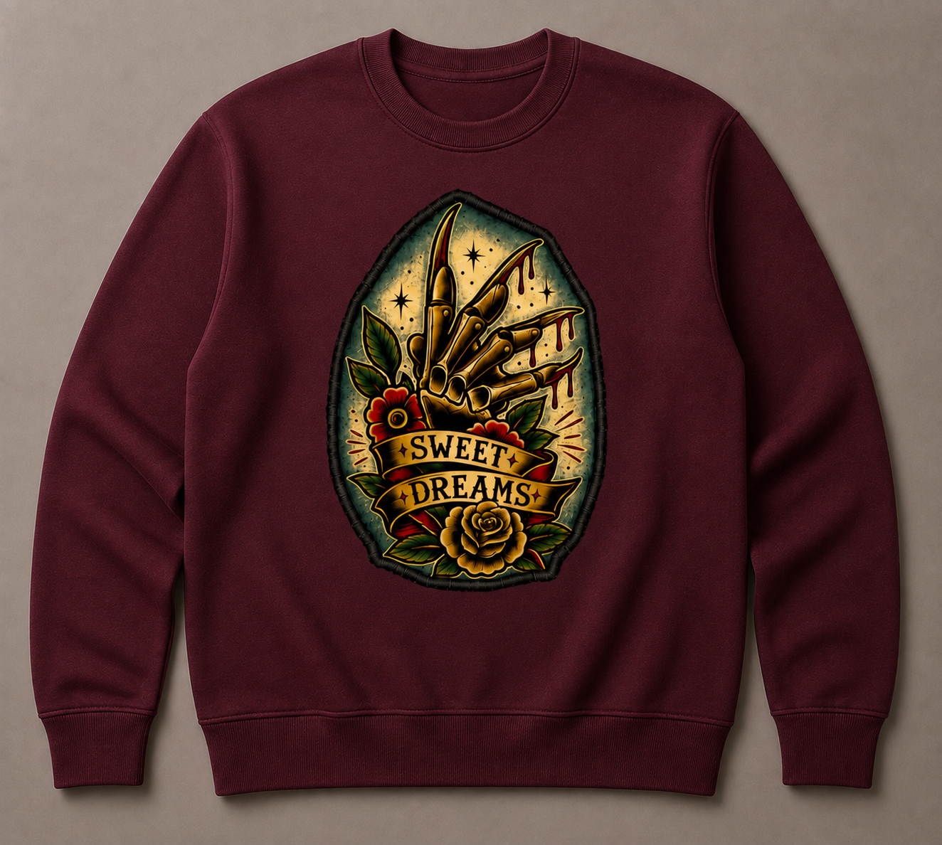 Night Terror - Crewneck Maroon.png