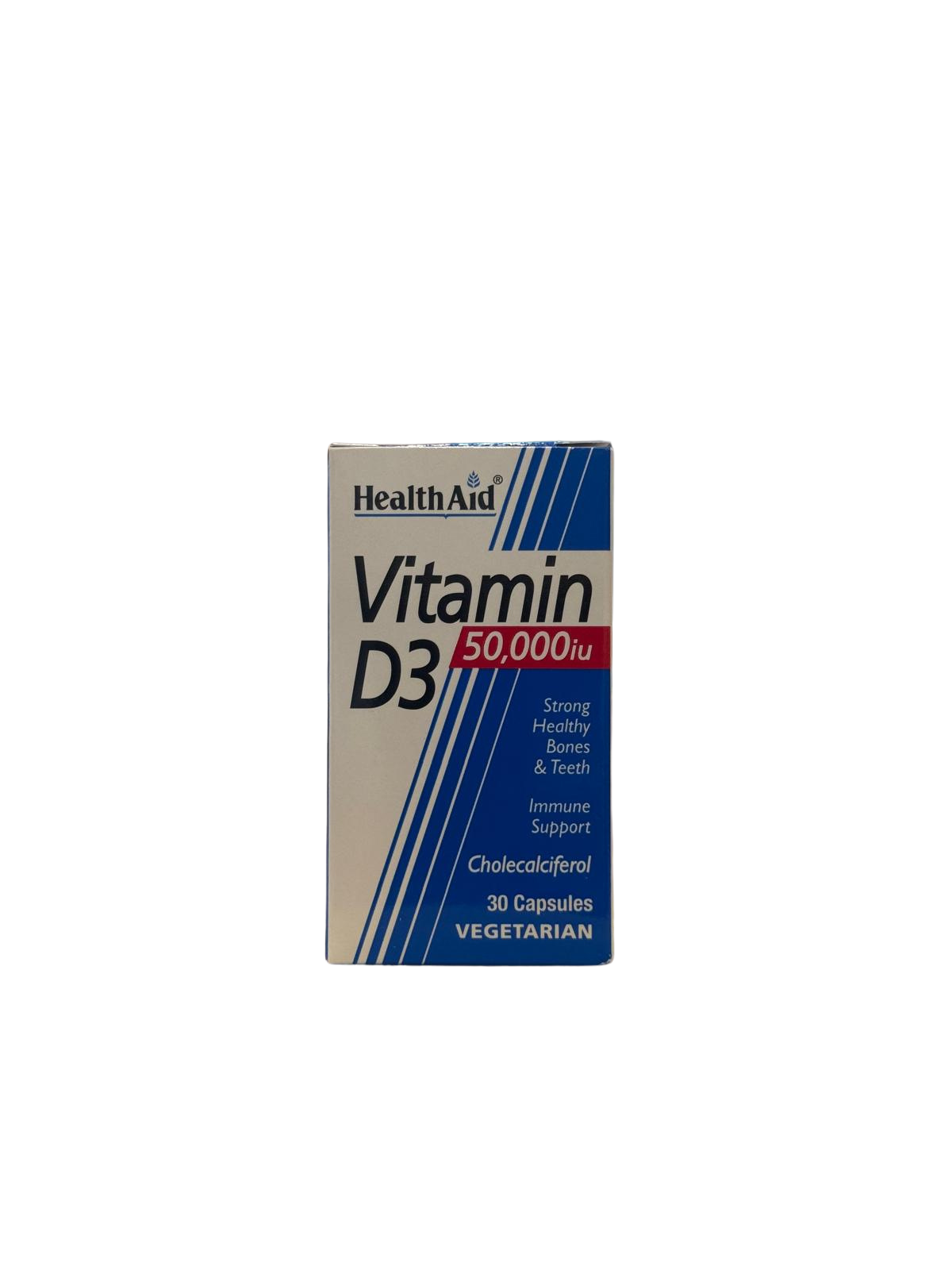 Health Aid Vitamin D3 50,000iu 30 capsules