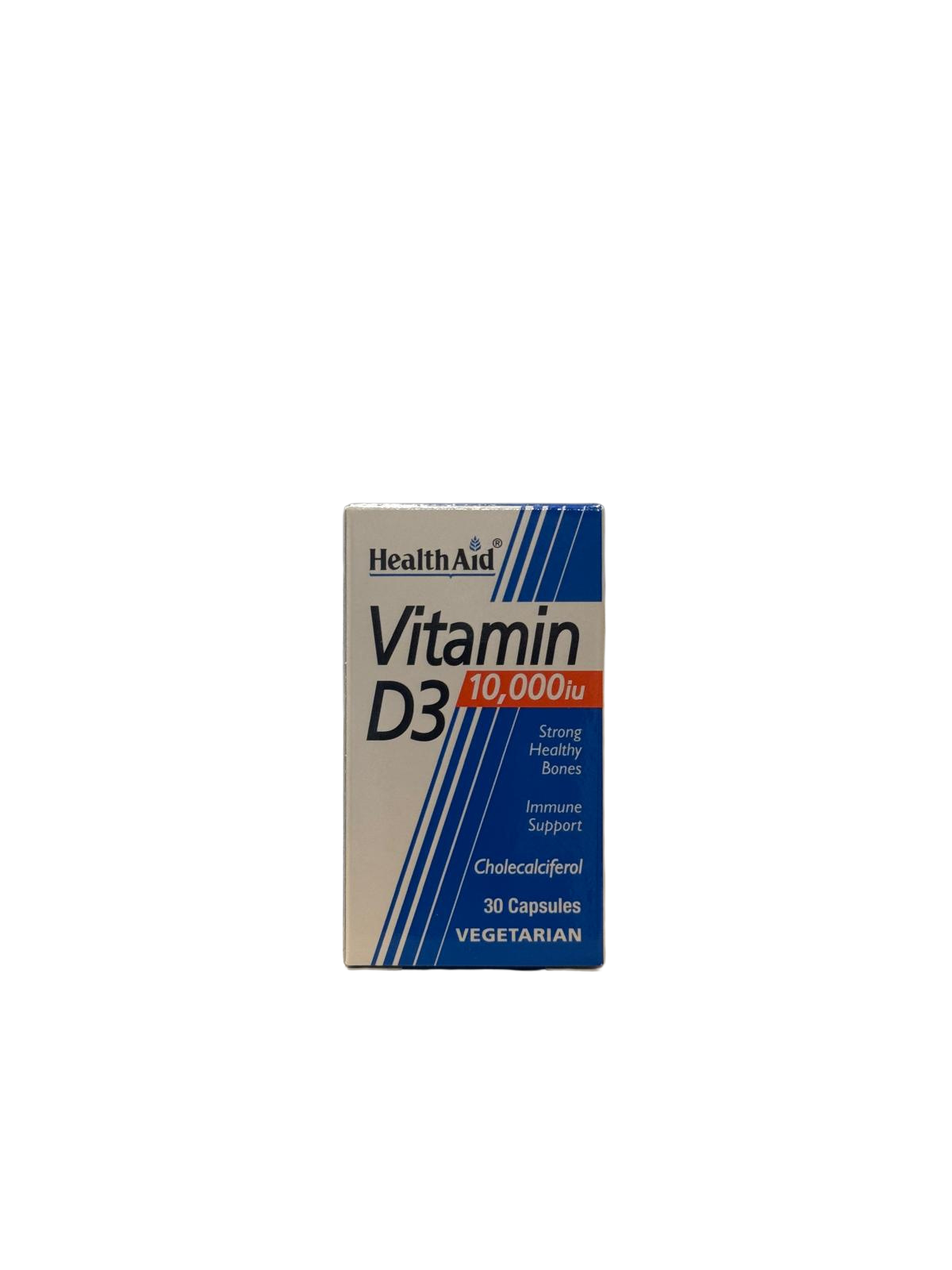 Health Aid Vitamin D3 10,000iu 30 capsules