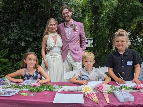 Children enjoying craft activities at a Tender Hearts Concierge wedding