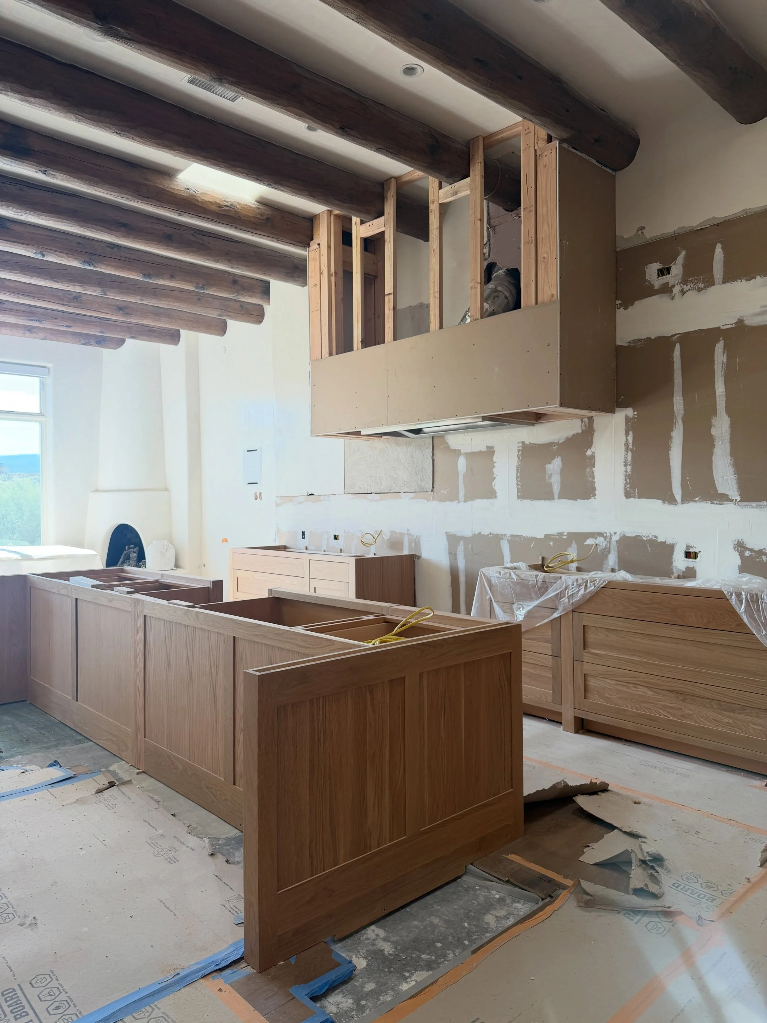 This beautiful kitchen remodel is taking shape. ✨ Cabinetry is in, the custom hood is being framed, and we&rsquo;re getting closer to seeing the vision come together. We can&rsquo;t wait to bring this one to life for our truly delightful clients.

#W