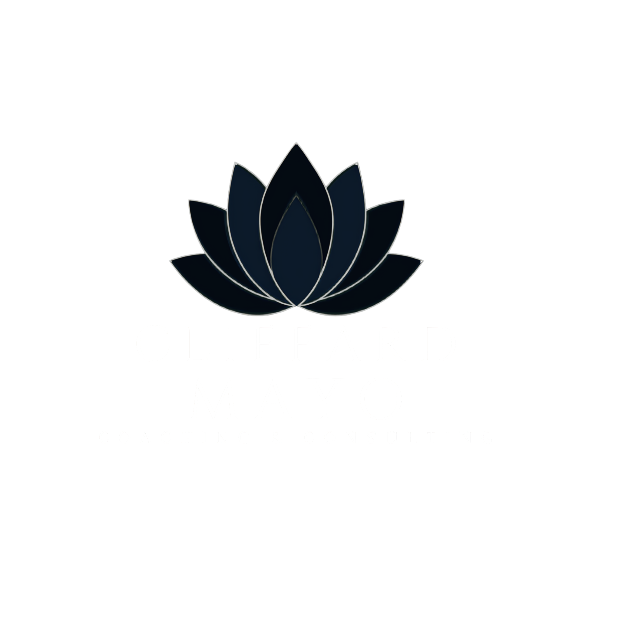 A logo for ClearPath Manco featuring a black lotus flower with a yellow background and white text.