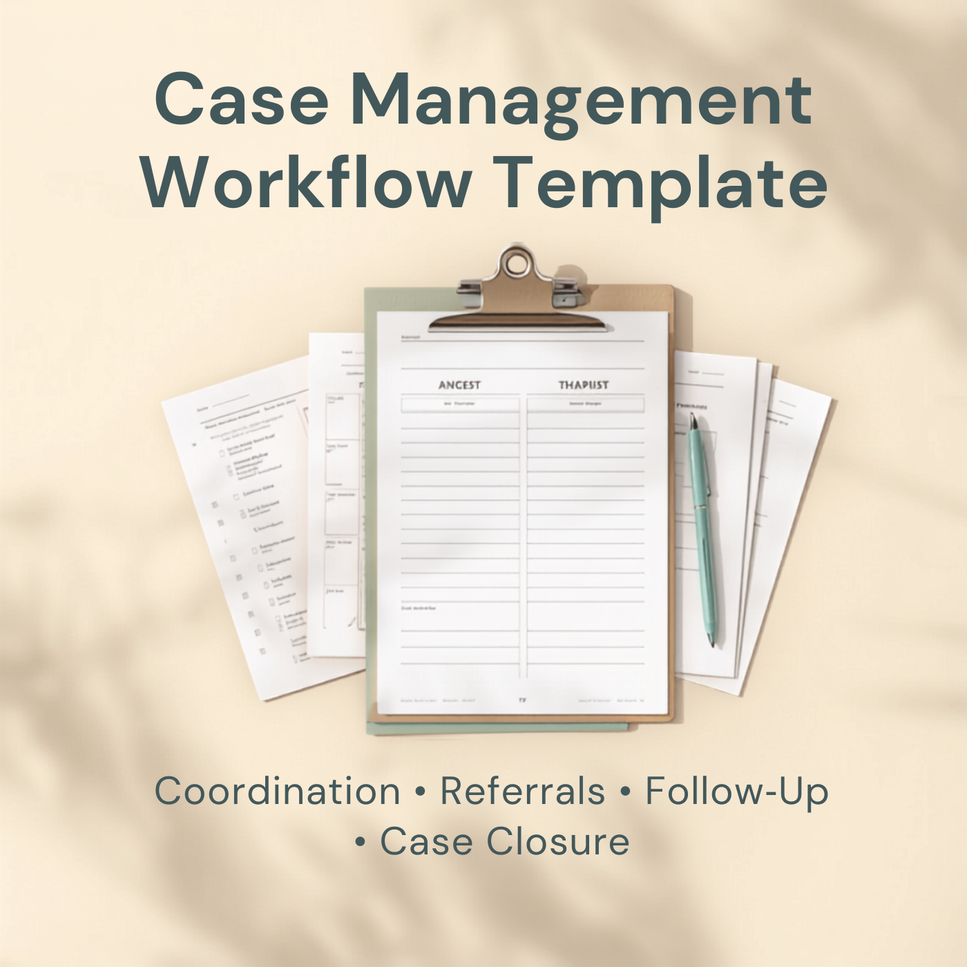 Case Management Workflow Template (Printable Workbook)