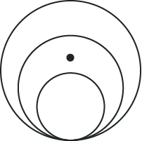 Cible de tir avec plusieurs cercles concentriques.