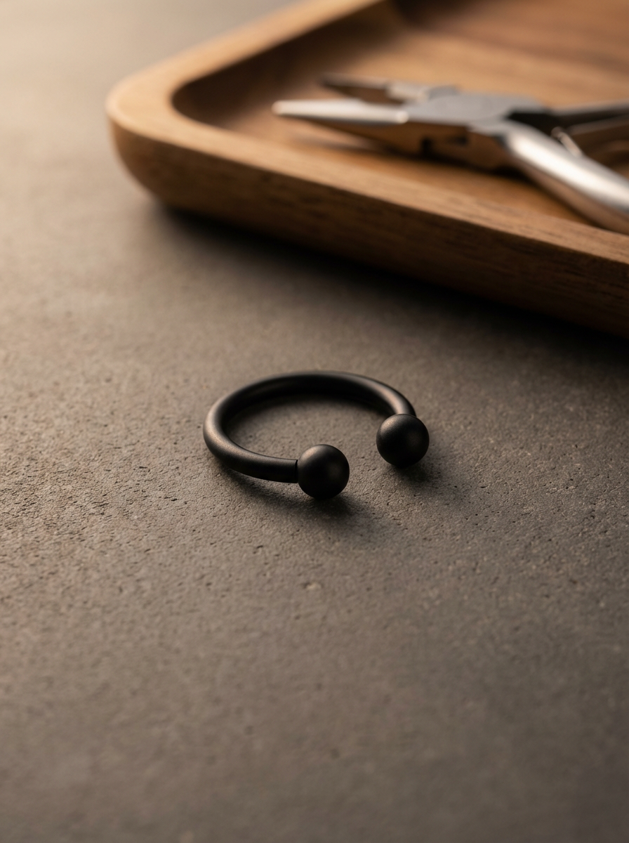 Matte Black Circular Barbell
