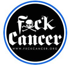 Logo with the words 'F*** Cancer' and a skull and crossbones, with the website www.f***cancer.org.