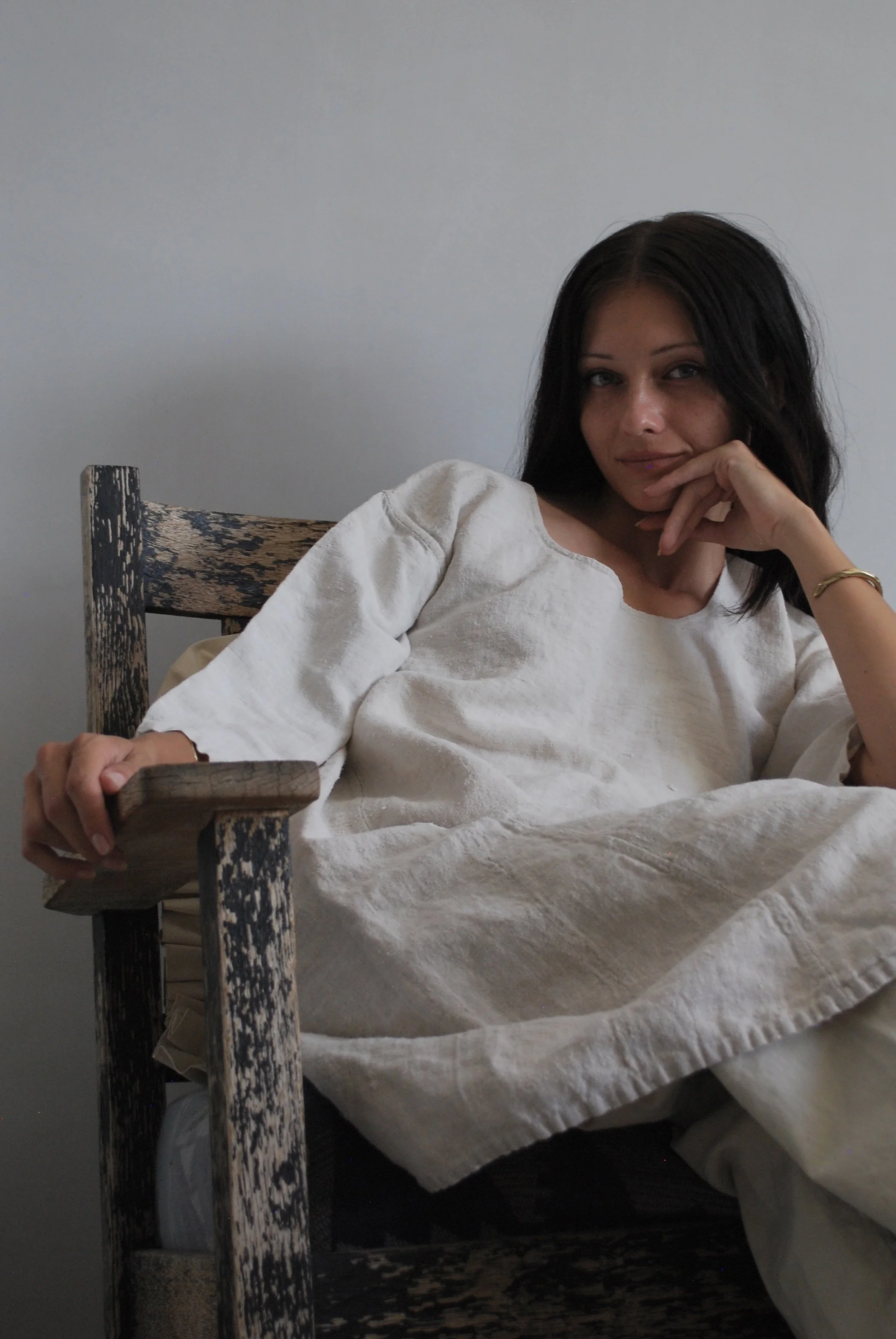 Minimalist Natural Linen Dress