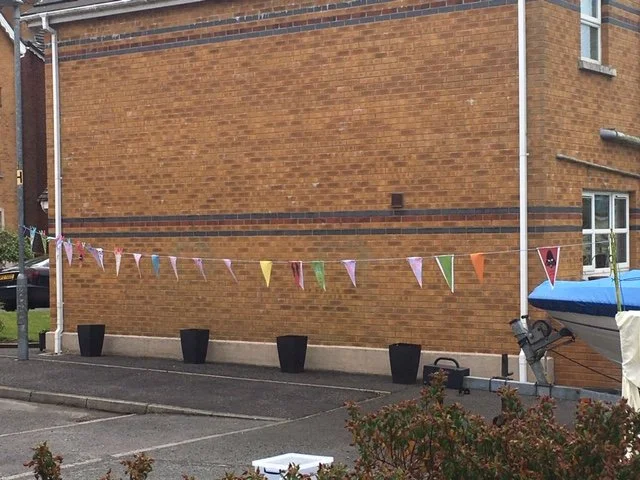 VE DAY - providing the neighbours children with a socially distanced activity during lockdown