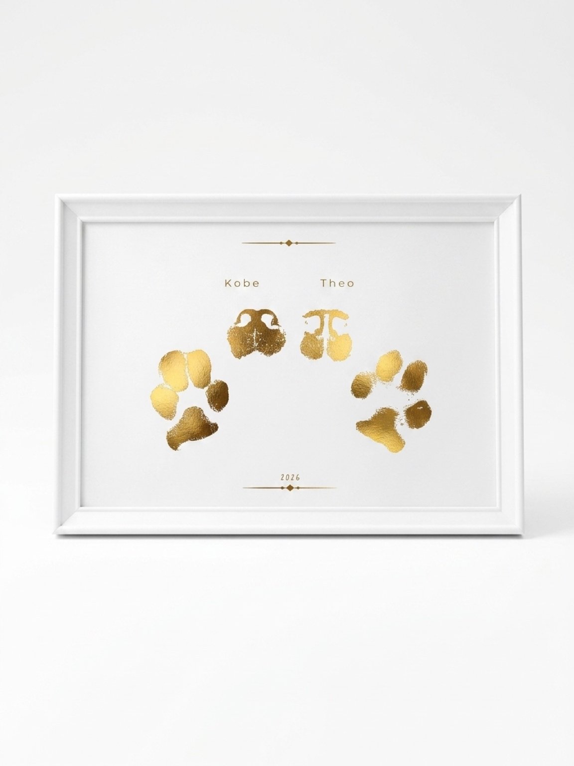 Duo d’empreintes + truffes - Dorure Or (taille 21x30)