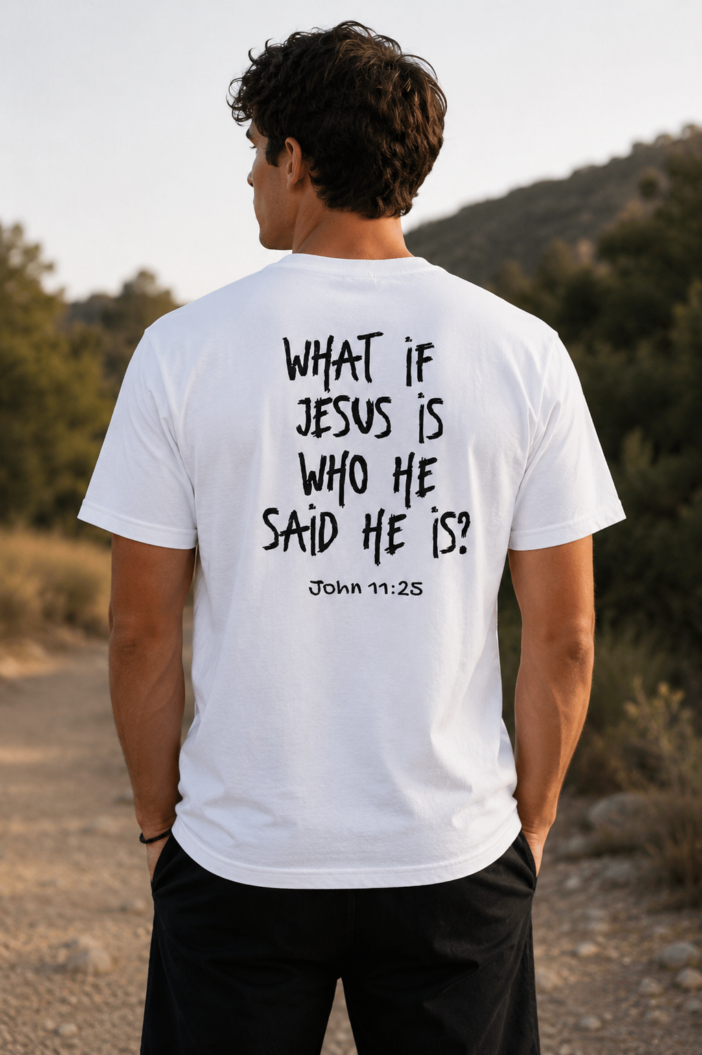 person wearin back white shiet what if jesus is who he say he is.png
