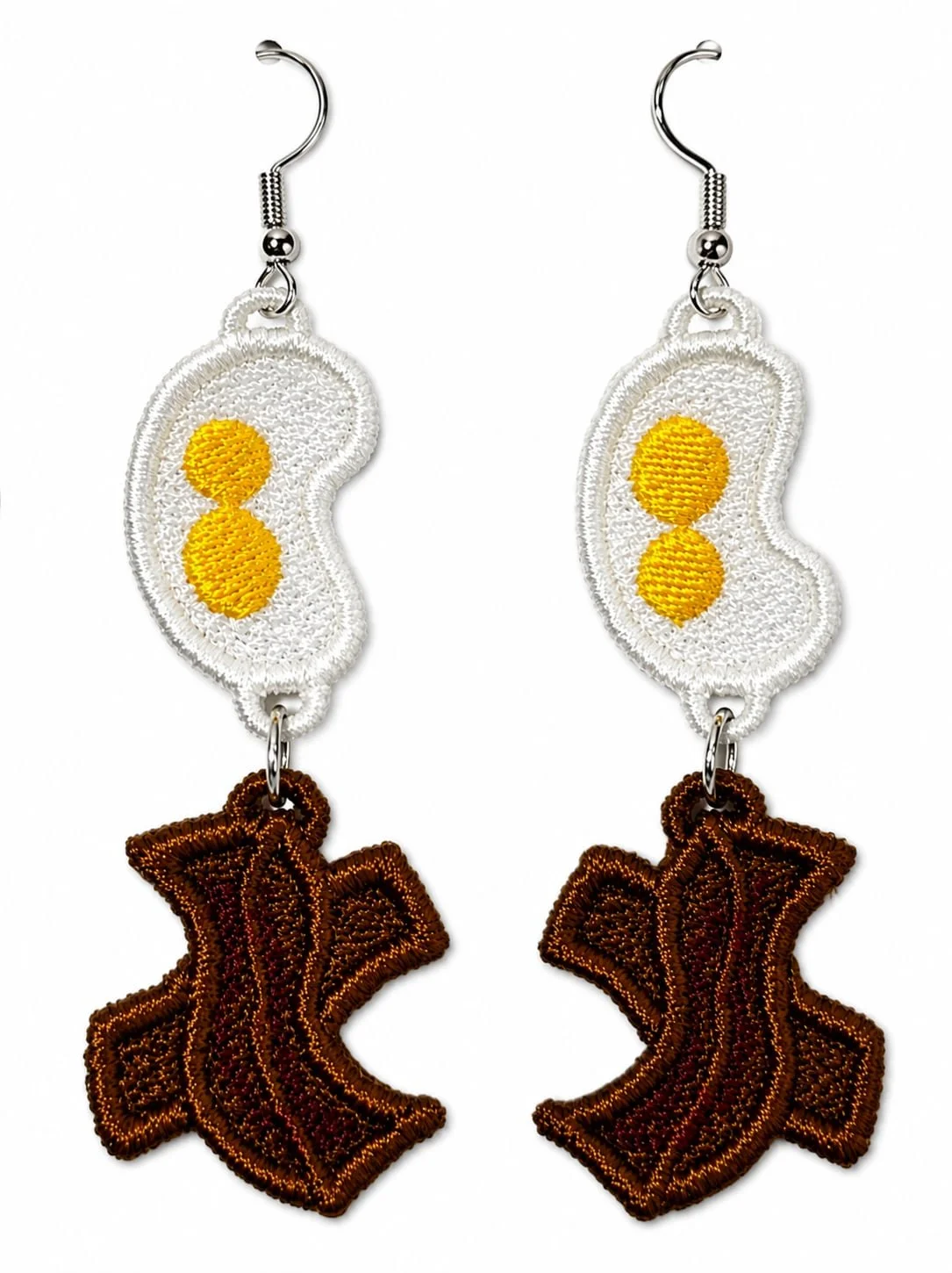 Eggs and Bacon Lace Earrings