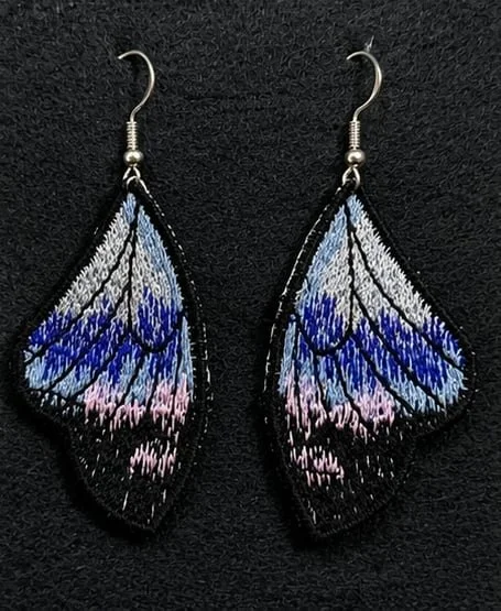 Moonlit Morpho Wing Earrings