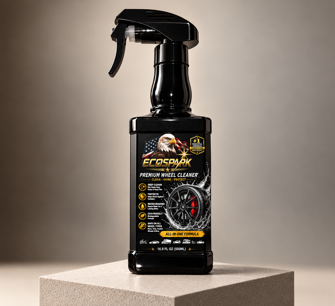 EcoSpark PREMIUM WHEEL CLEANER 16.9oz (500ml)