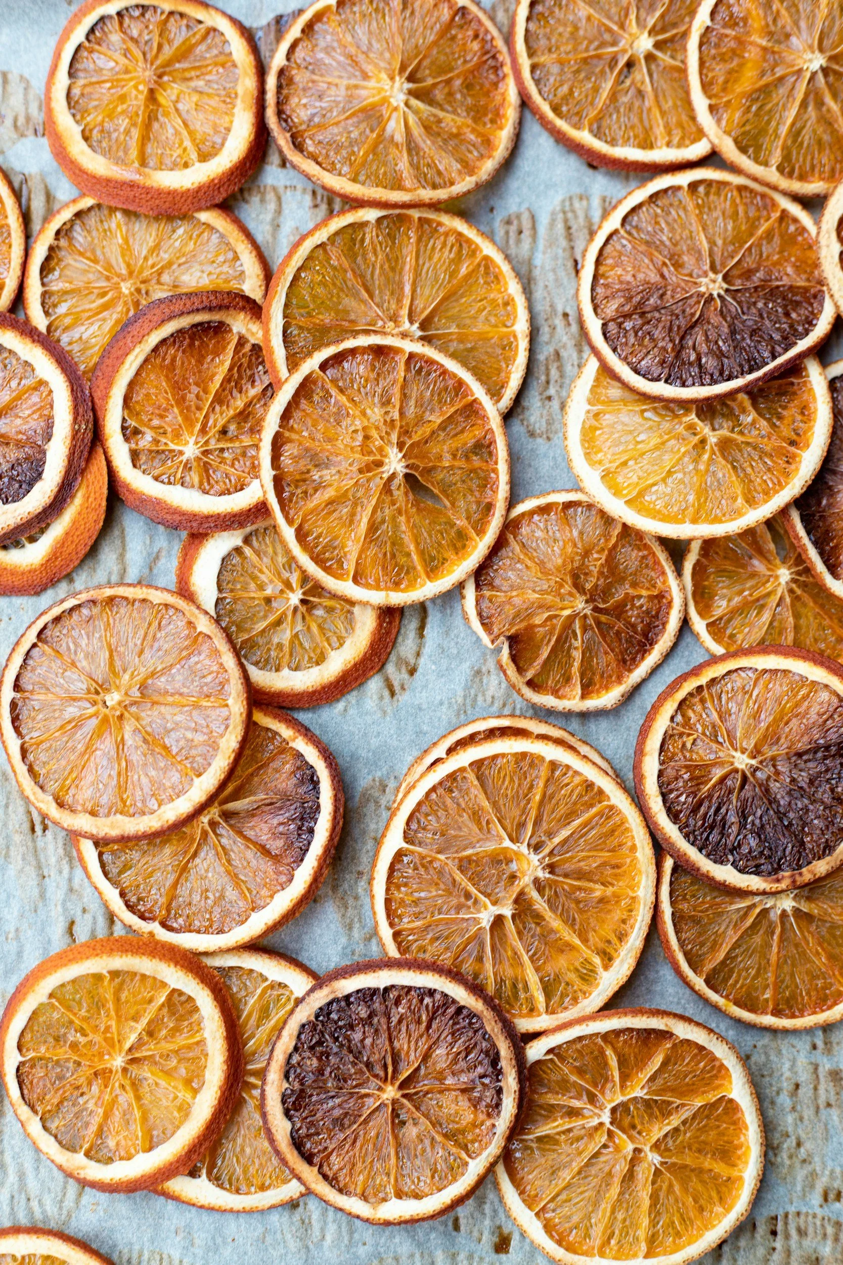 Dried orange slices representing natural ingredients and botanical magic for Coven