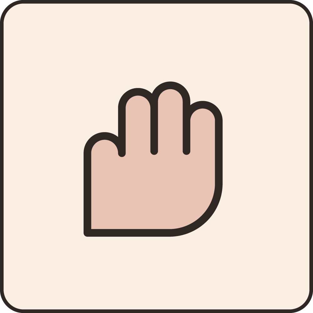Manual osteopathy square icon