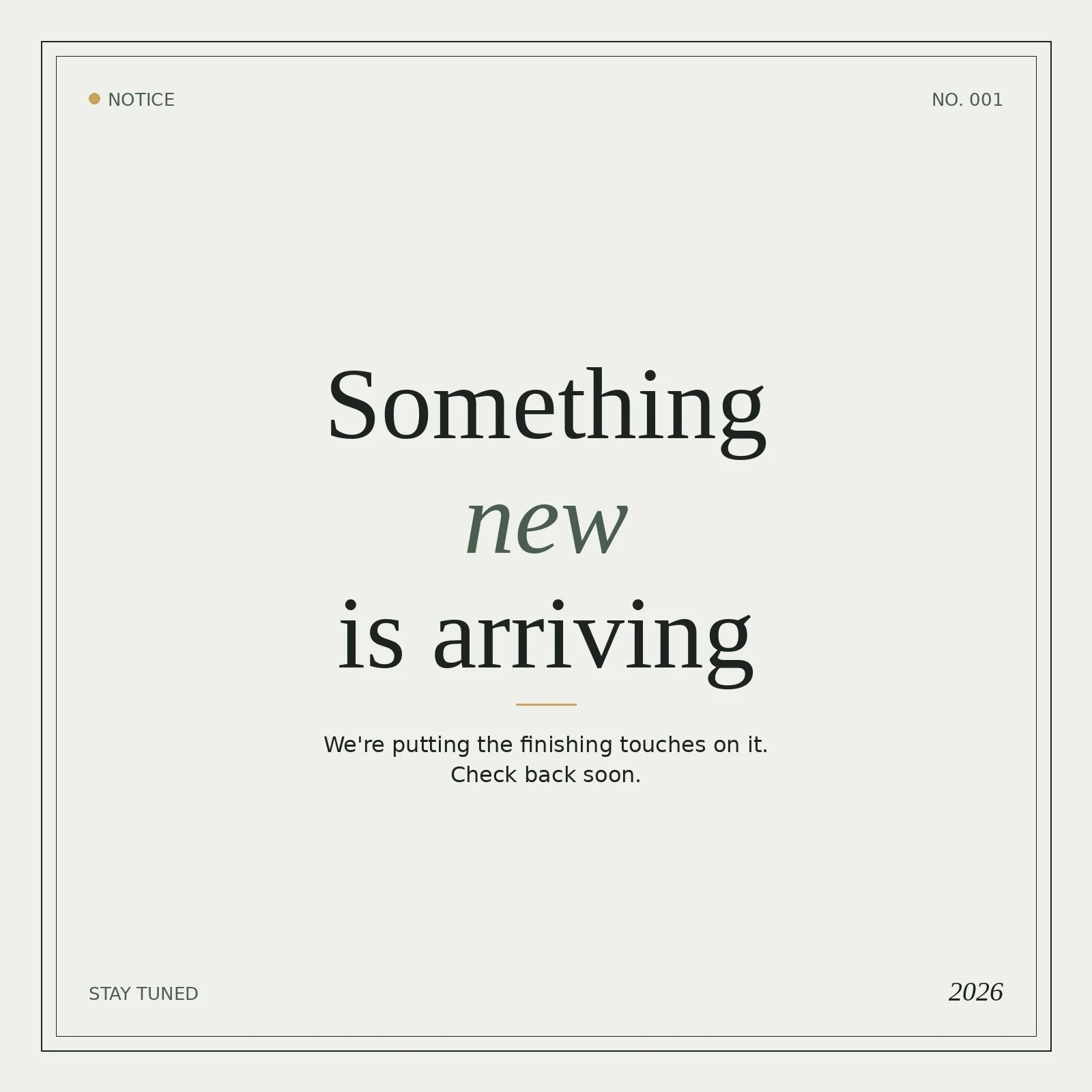 Coming Soon