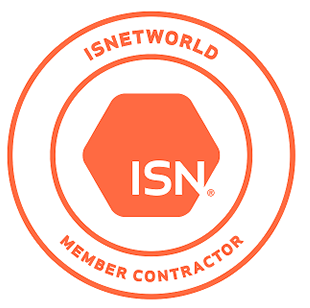 ISN Worldwide member contractor logo with a hexagonal shape and orange text.